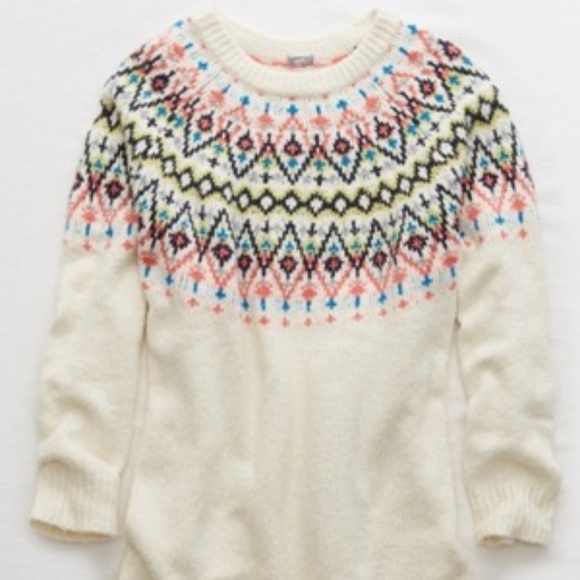 Aerie Fair Isle Tunic Sweater - Picture 1 of 1
